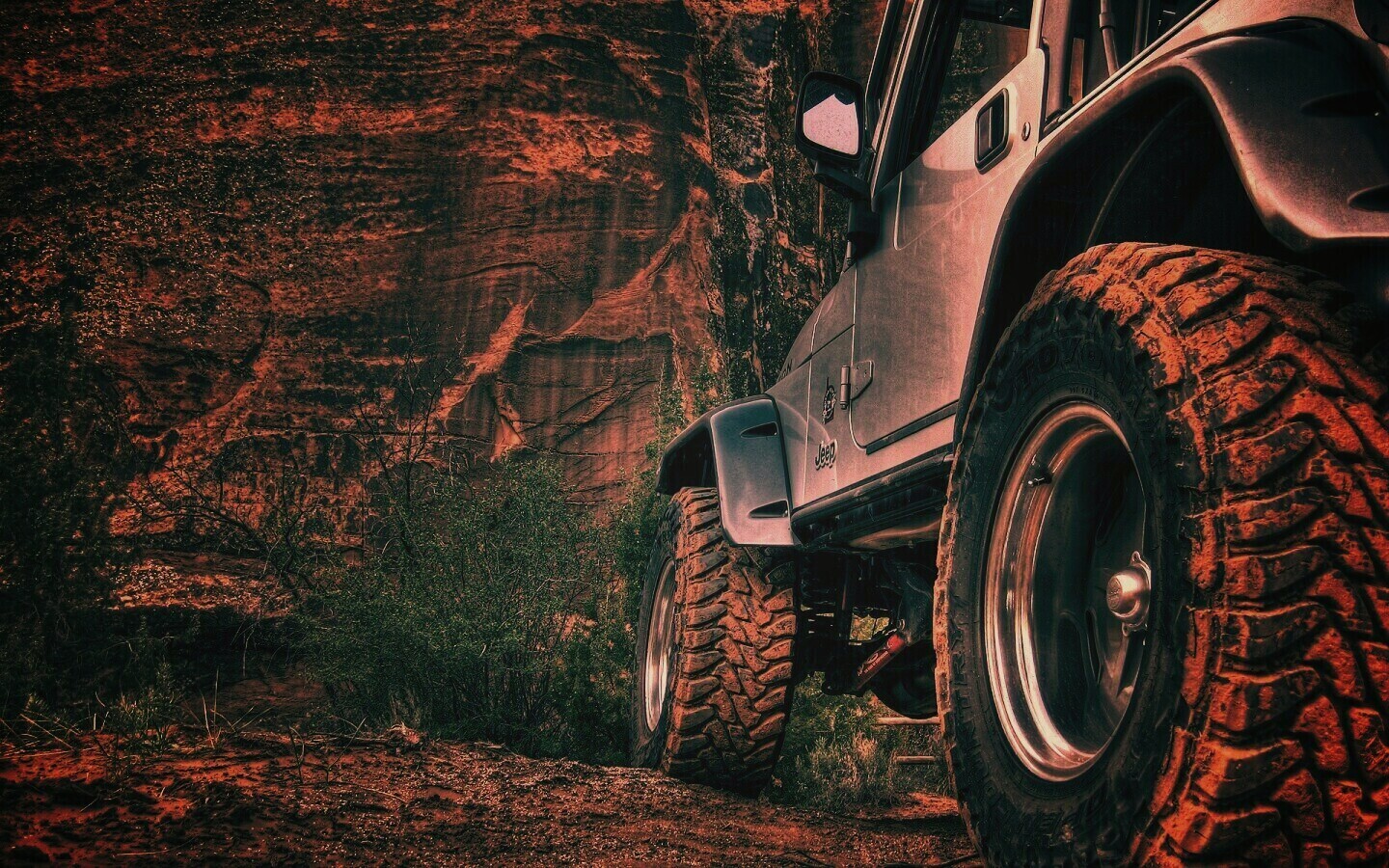 Jeep на бездорожье обои