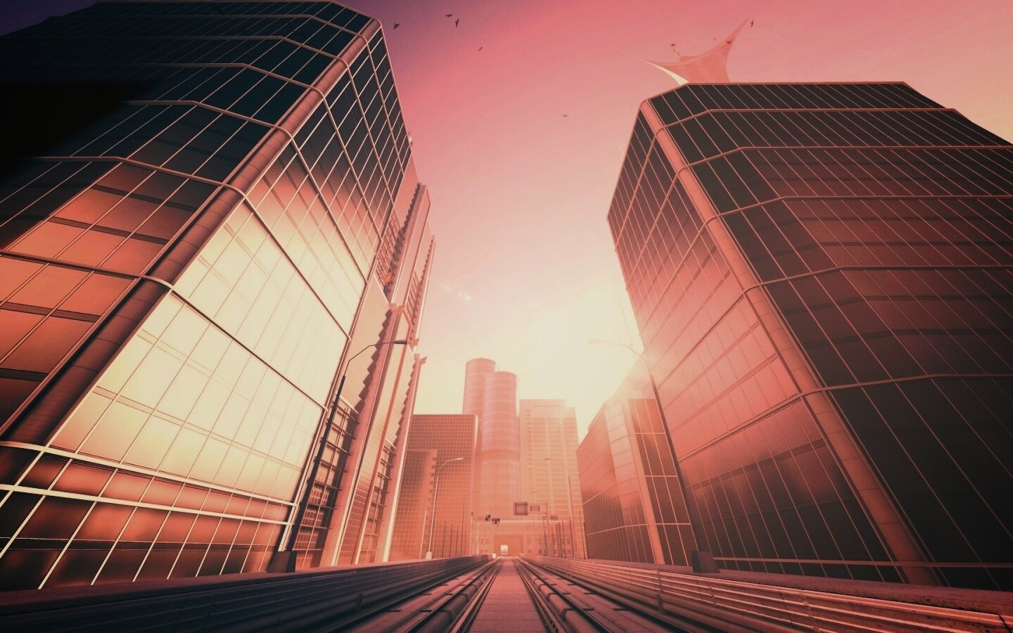 Улица из Mirrors Edge обои