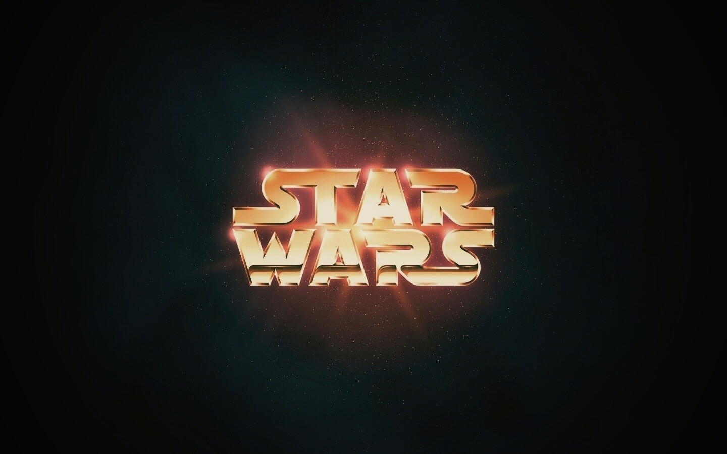 Золотой логотип Star Wars обои