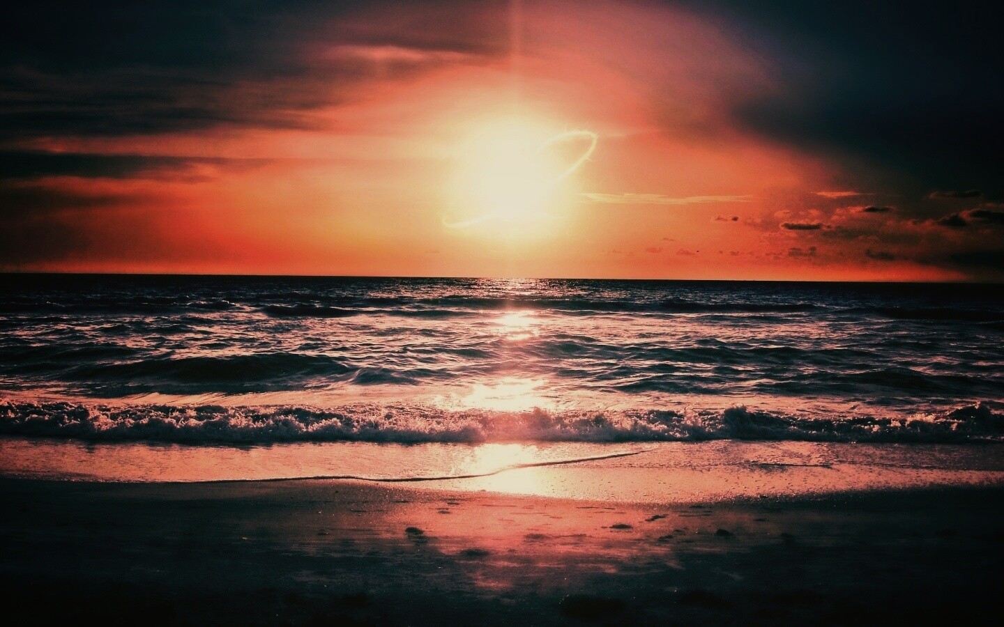 Морской закат обои