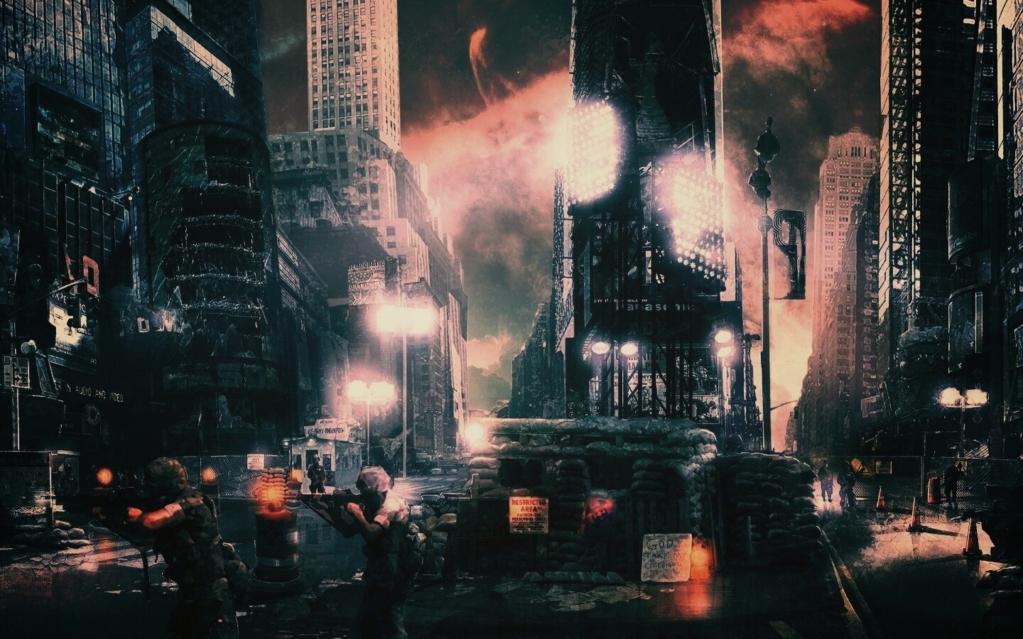 Укрепления на Таймс-сквер обои