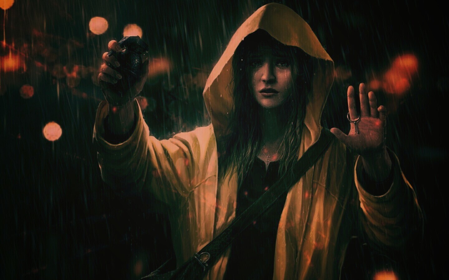 Девушка с гранатой обои