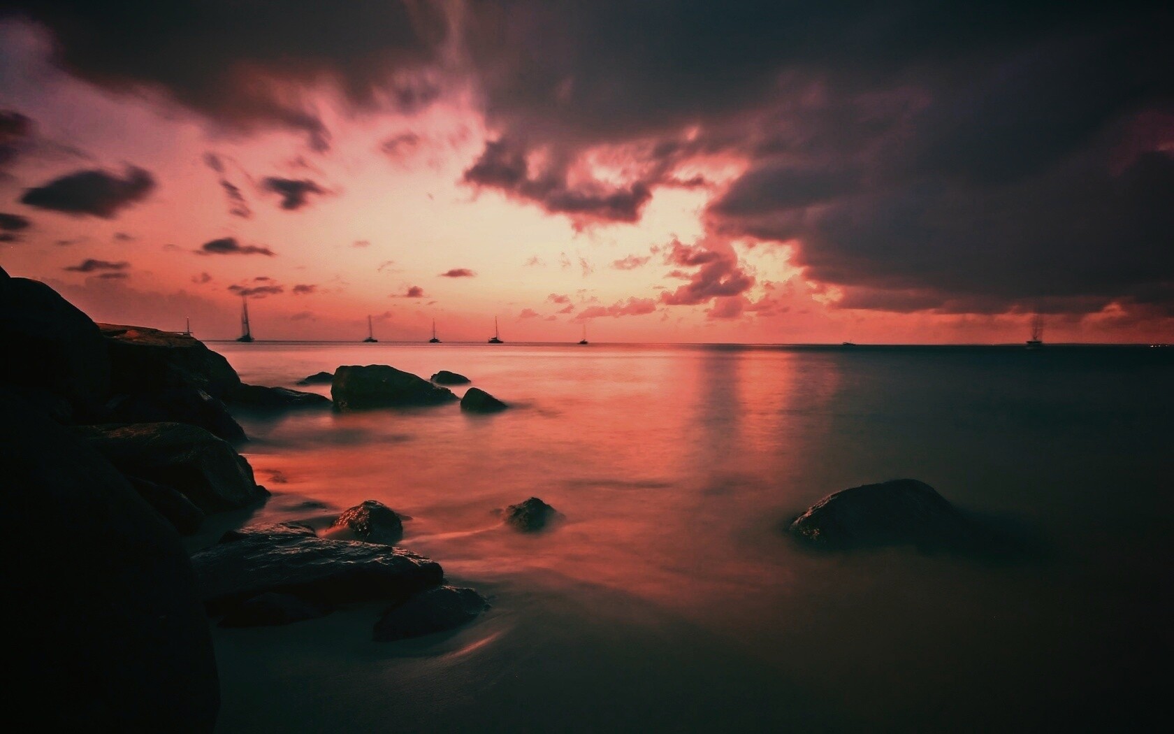 Кровавое море обои