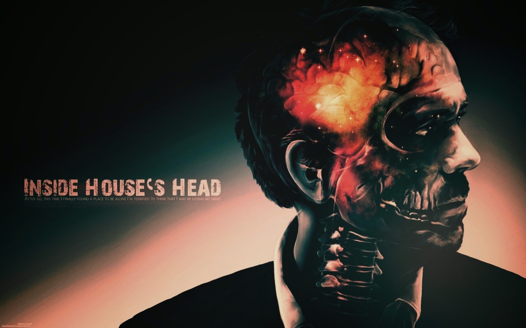 В голове доктора Хауса обои