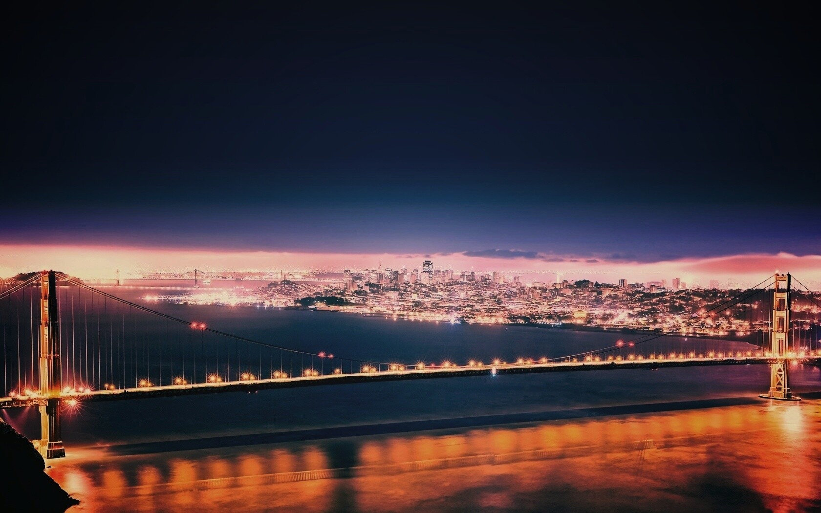 Ночной Нью-Йорк обои