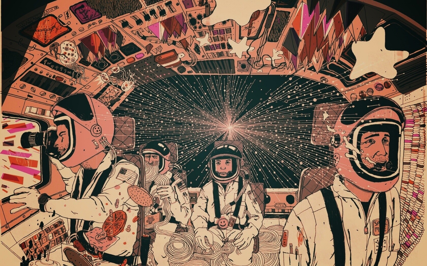 Упоротые космонавты обои