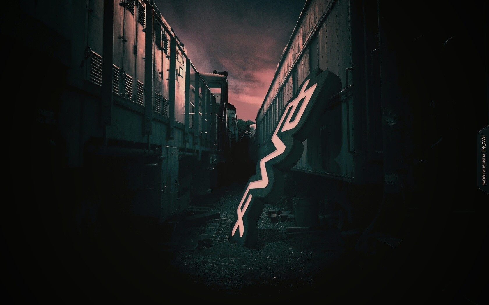 Упавшая вывеска обои