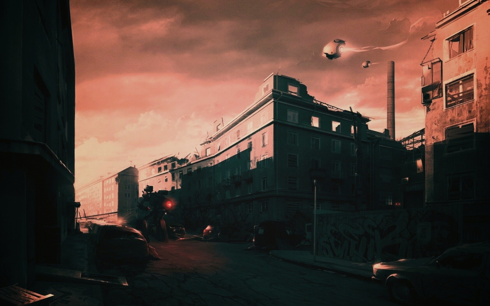 Инопланетяне в трущобах обои