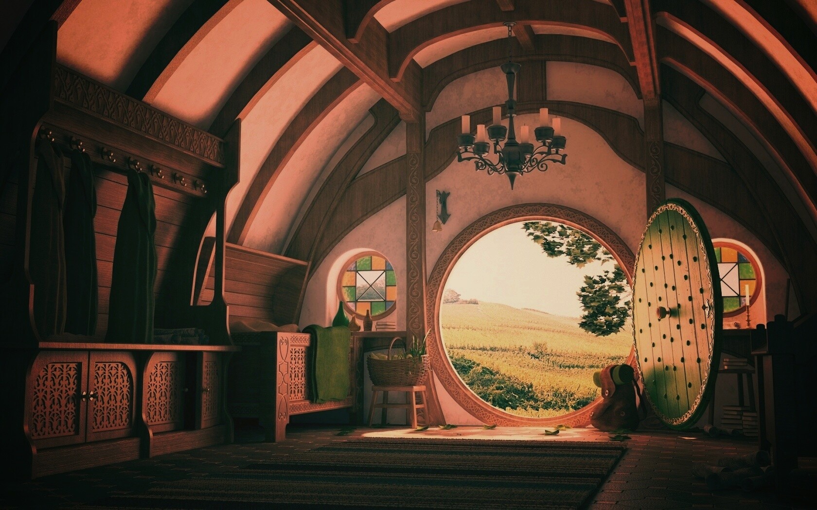 Дом хоббитов обои