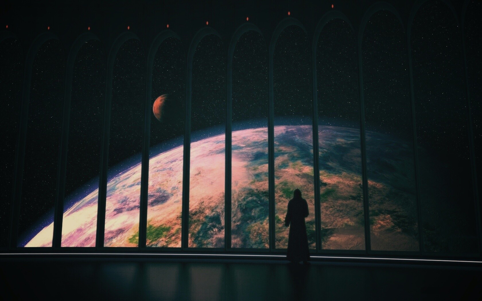 Вид на планету обои