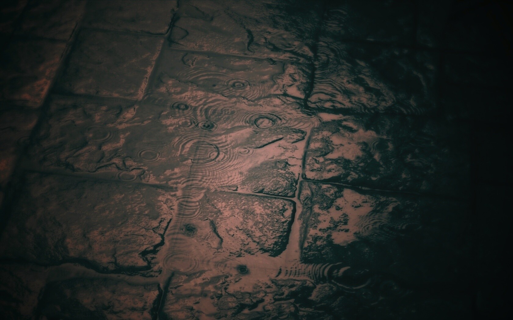 Дождь на мостовой обои