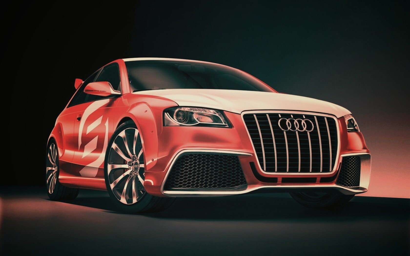 Красный Ауди обои