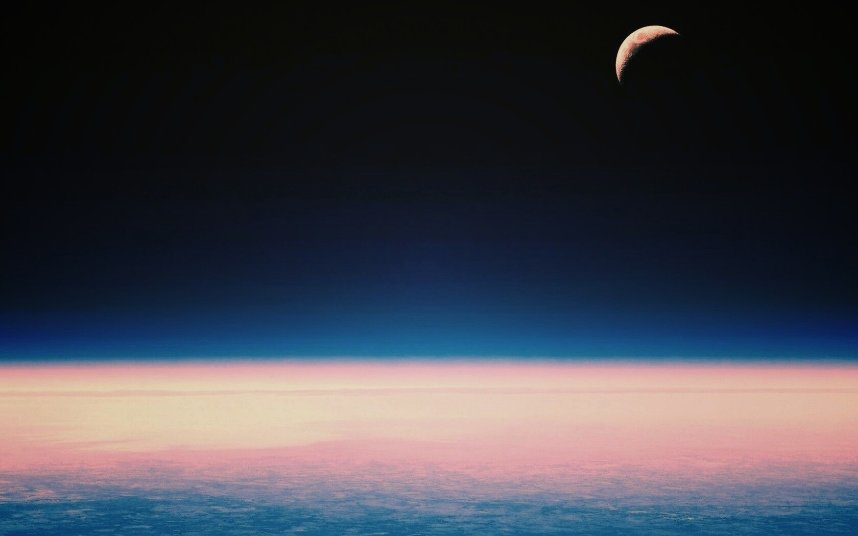 Луна над горизонтом обои