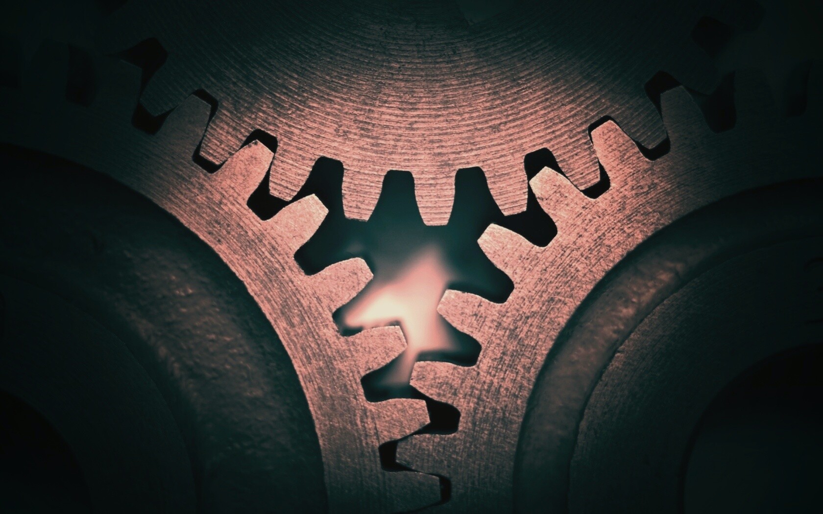 Три сцепленных шестерни обои