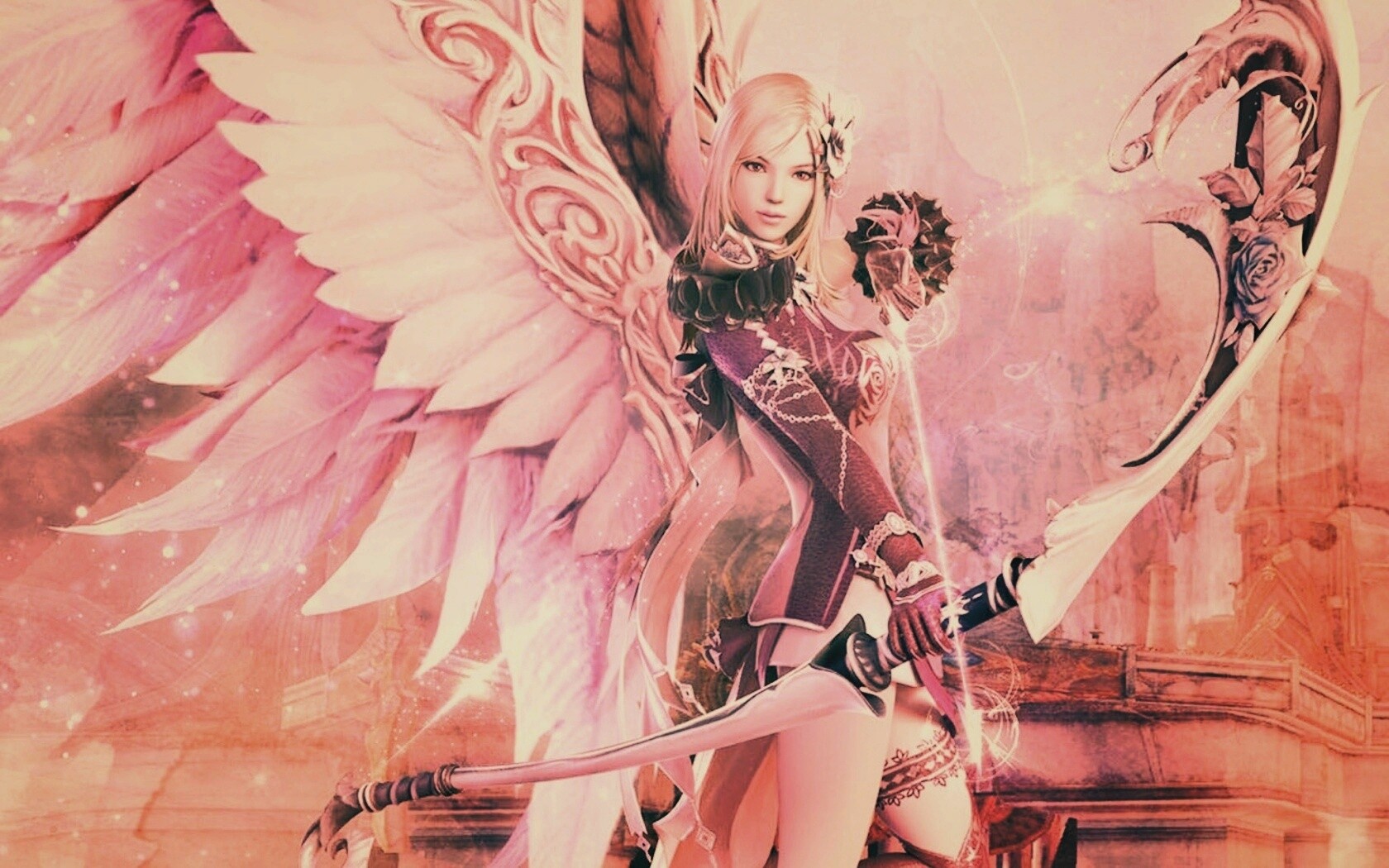 Эльфийка лучница из Aion обои