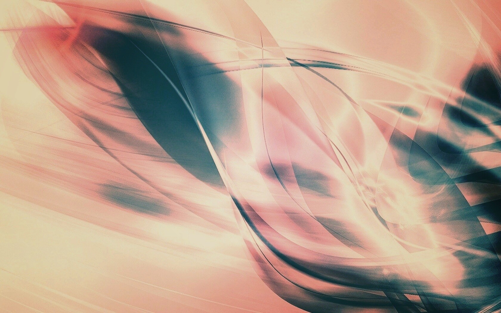 Светящиеся полупрозрачные волны обои