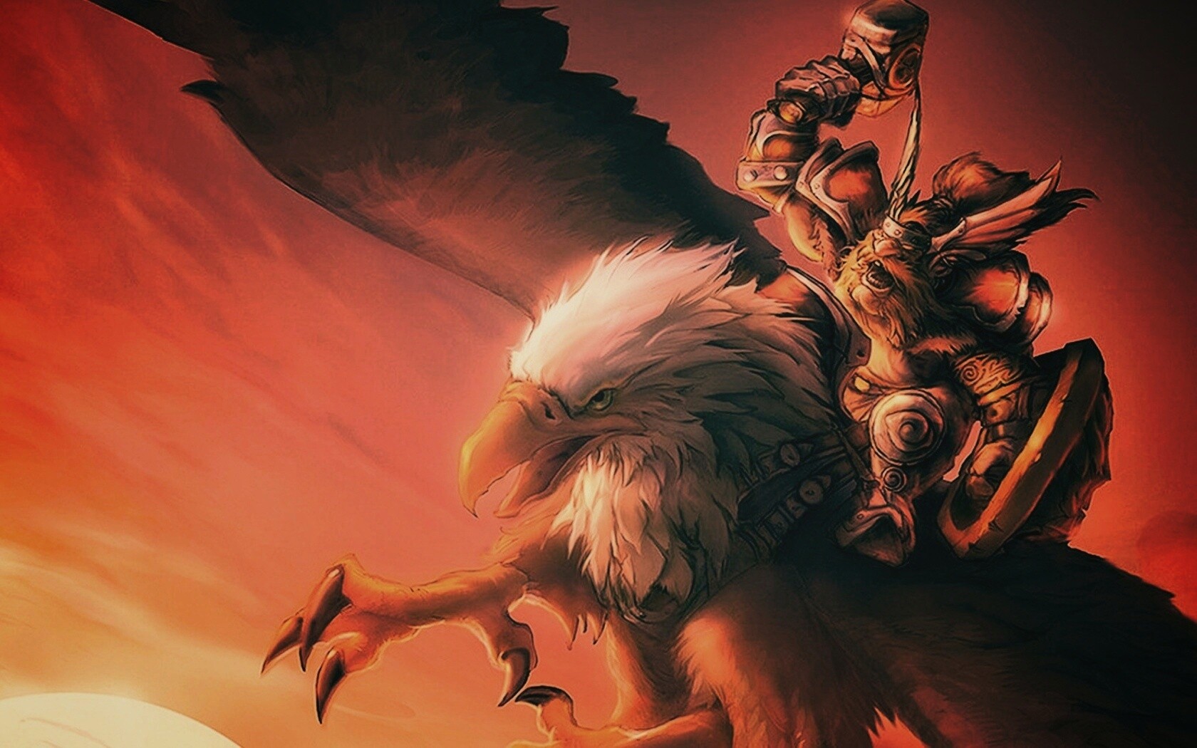 Грифоний всадник обои