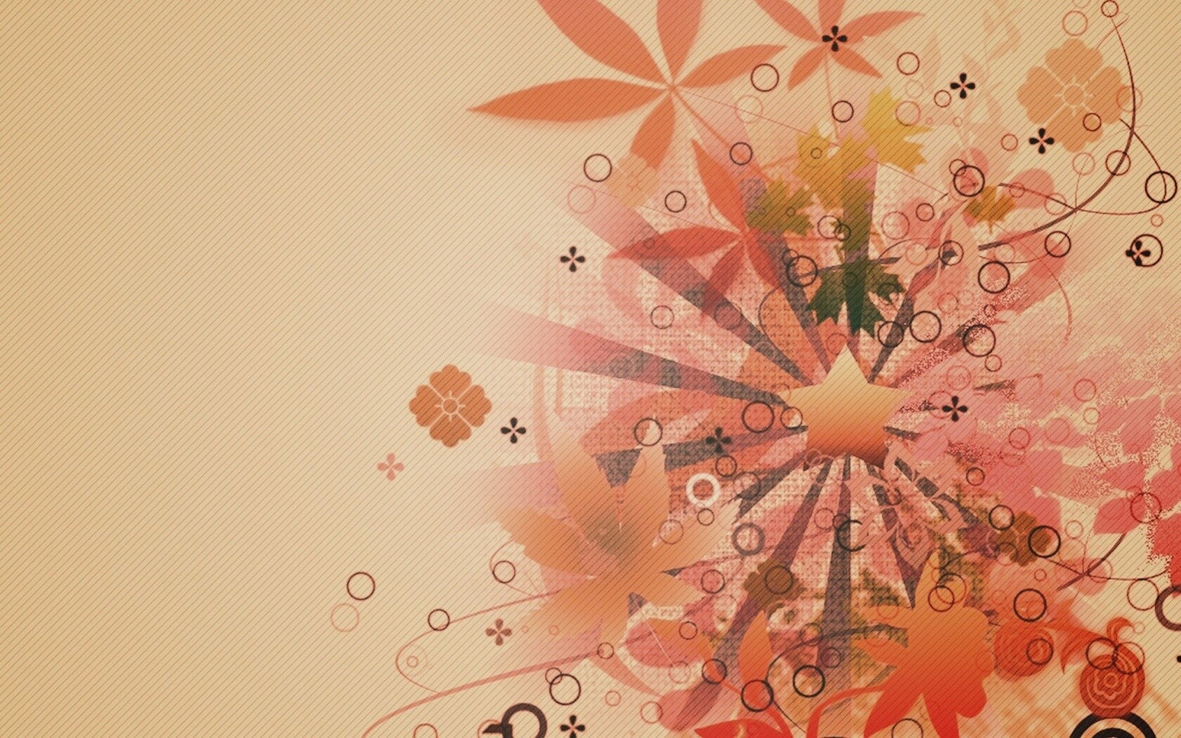 Звездно-листовая абстракция обои