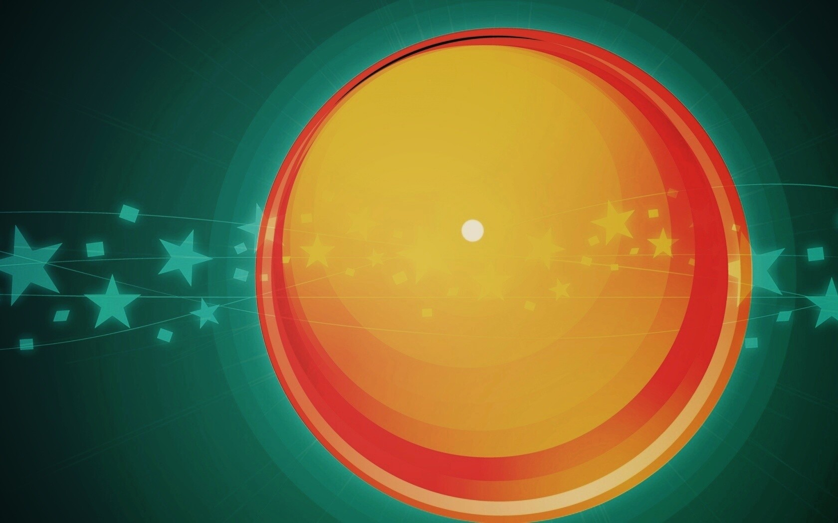 Большой красно-желтый круг обои