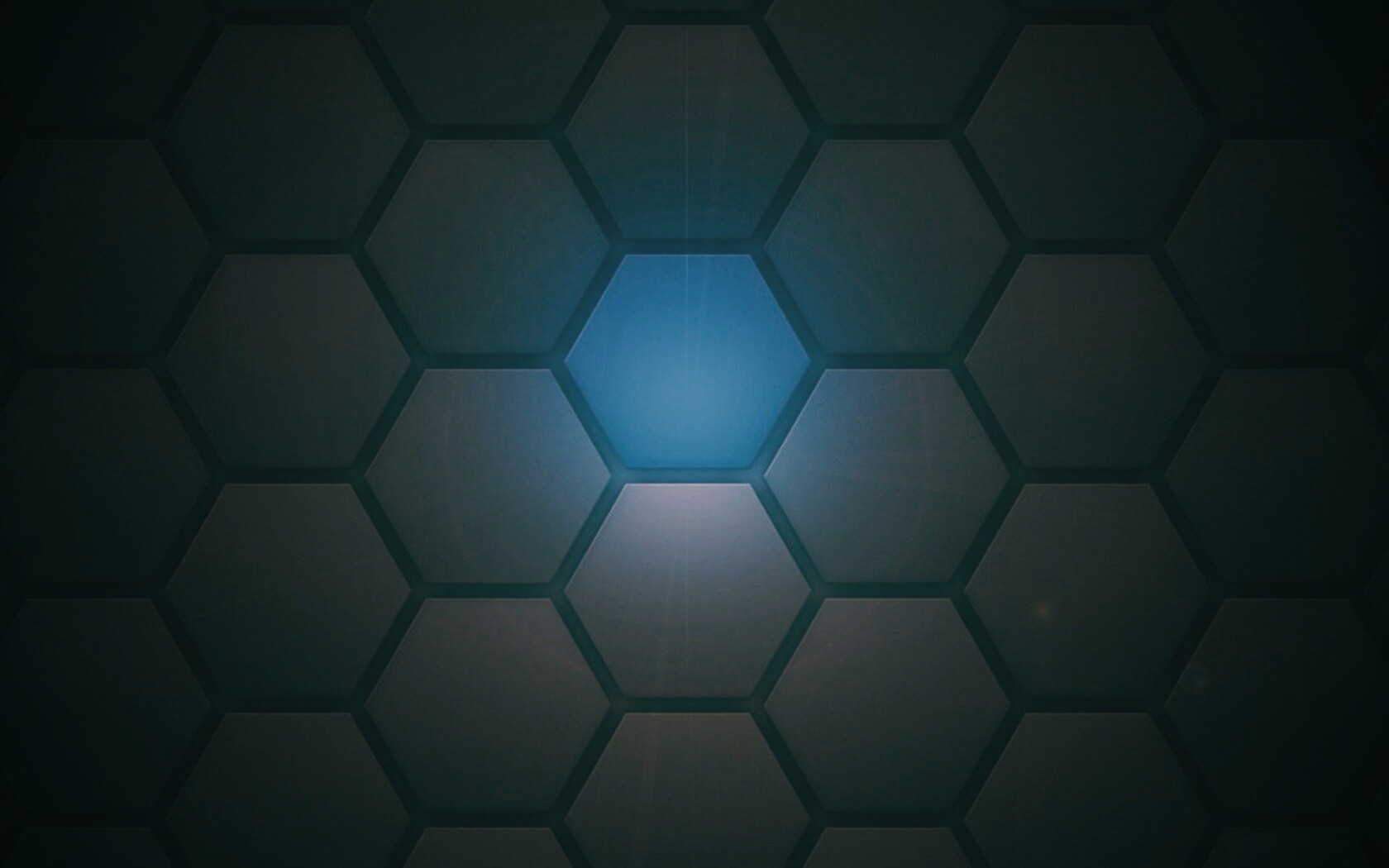 Светящийся синий шестиугольник обои