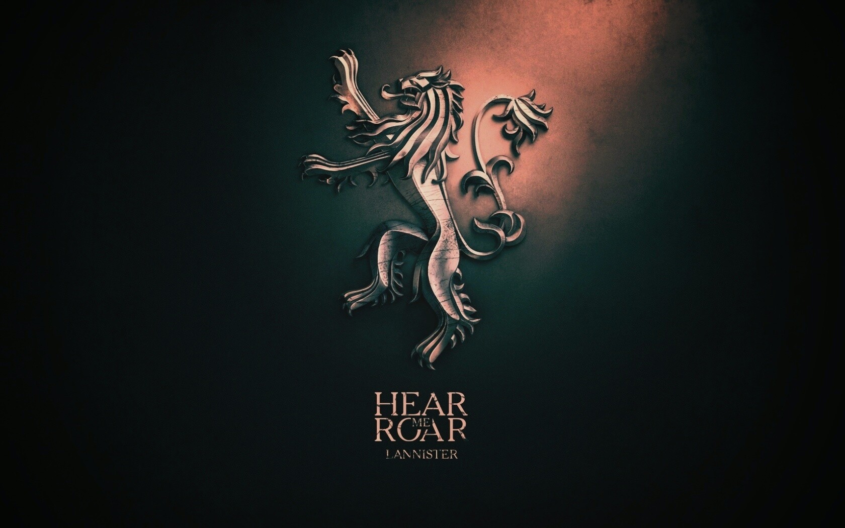 Металлический герб дома Ланнистеров обои