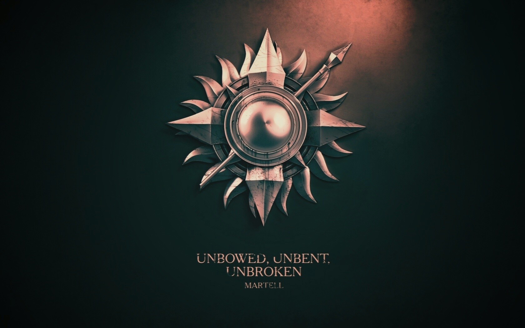 Металлический герб дома Мартелл обои