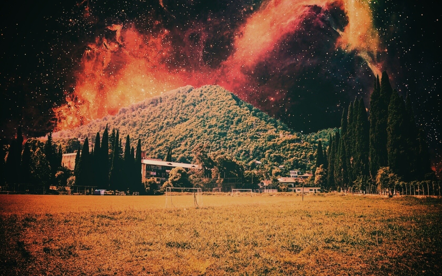 Под удивительным небом обои