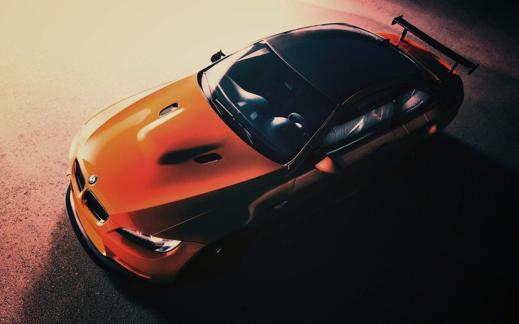 Оранжевый BMW обои