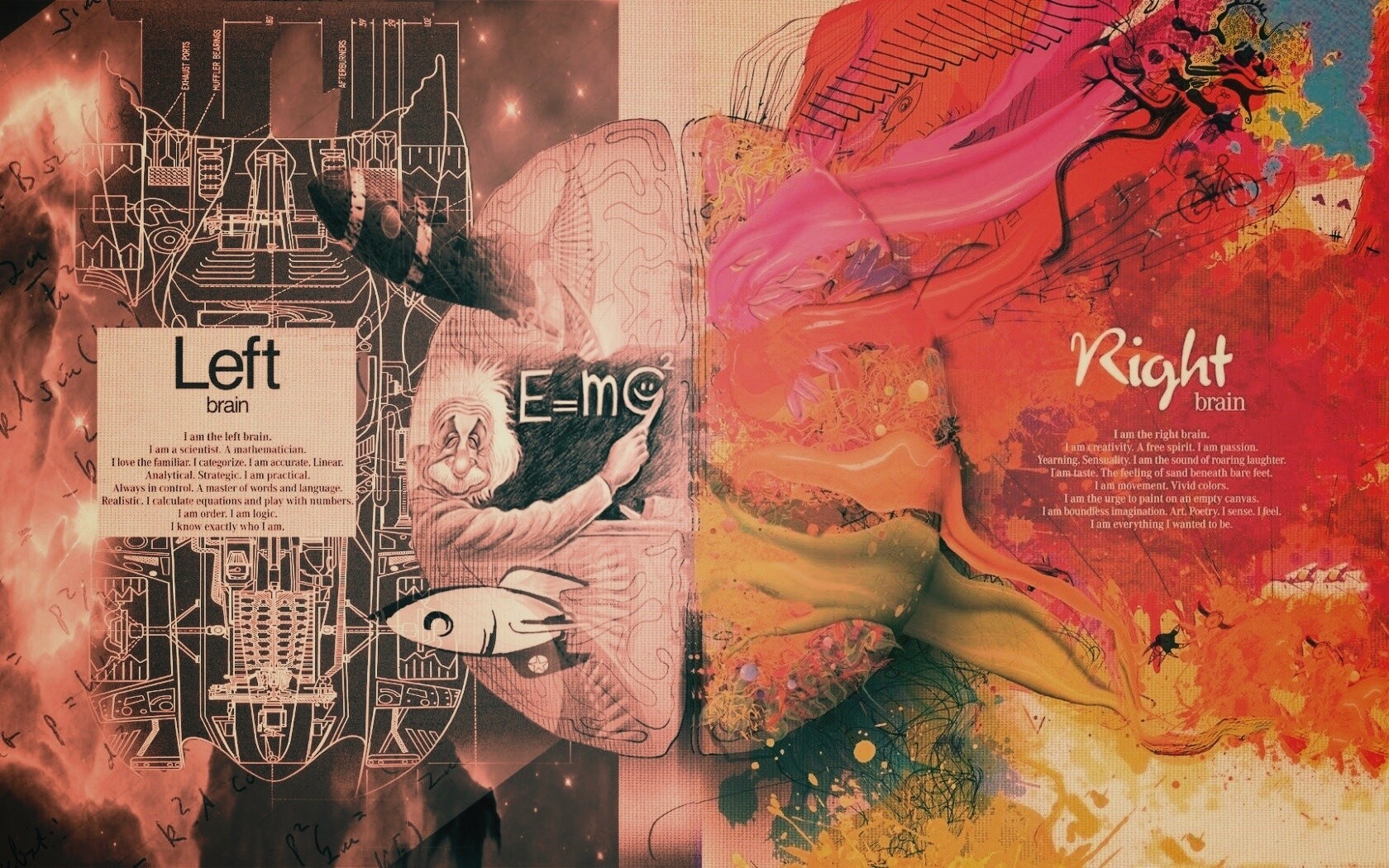 Логика против креатива обои