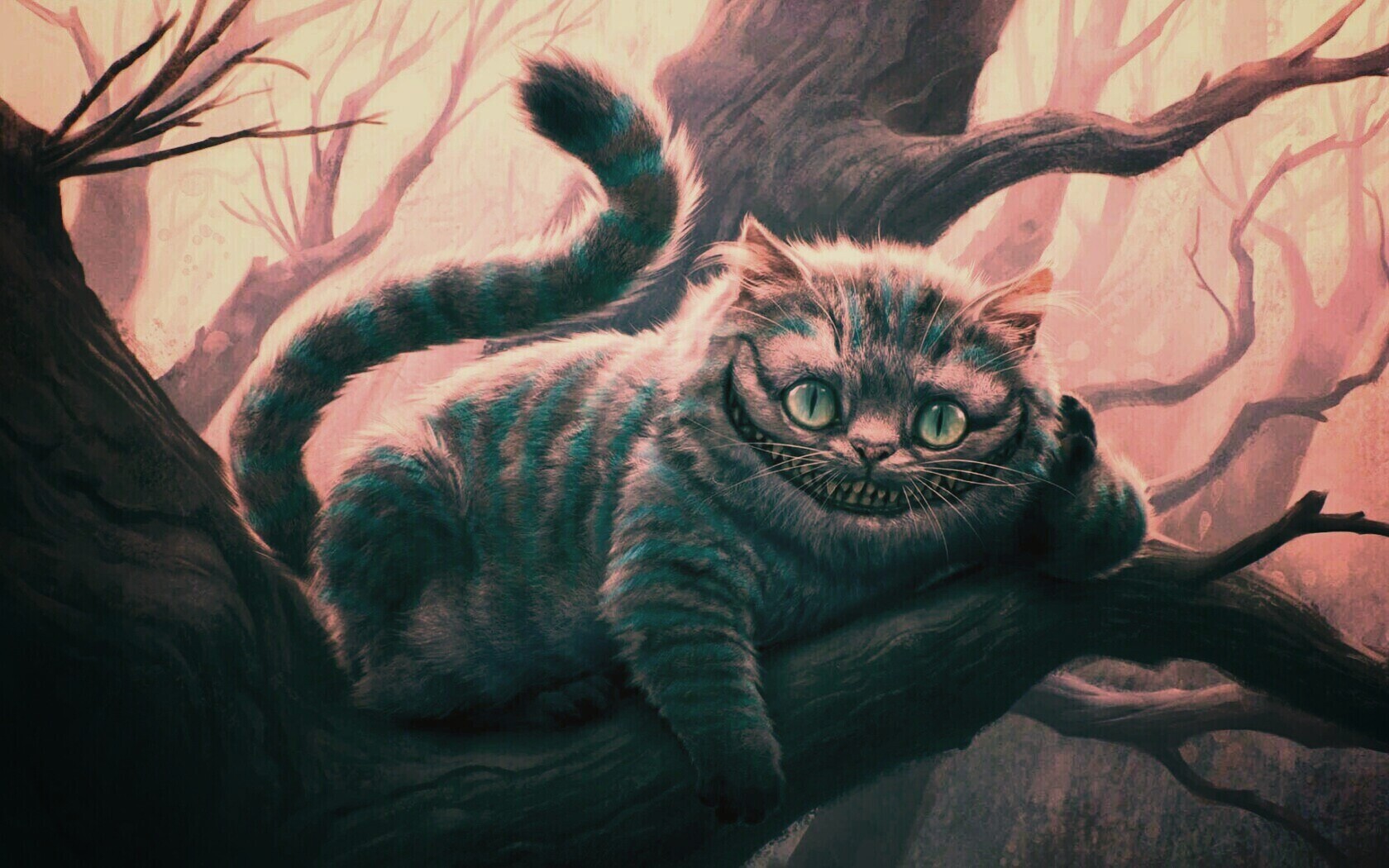 Чеширский кот обои
