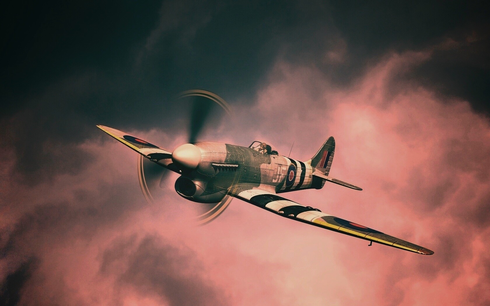 Истребитель времён Второй Мировой Войны обои