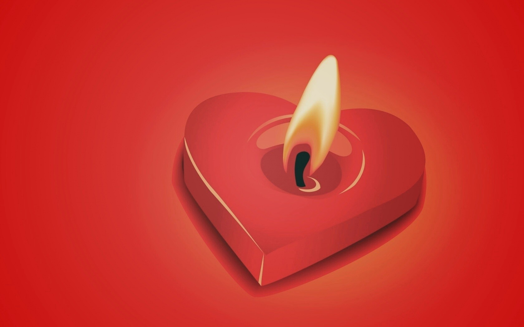 Свеча для Дня всех влюбленных обои