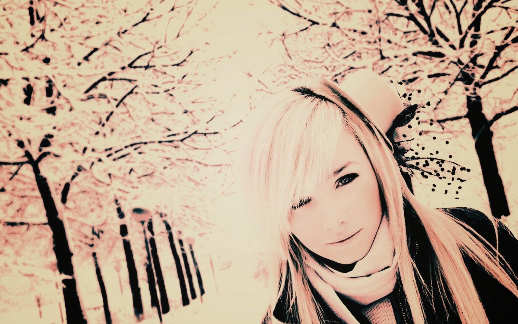 Девушка в белом обои