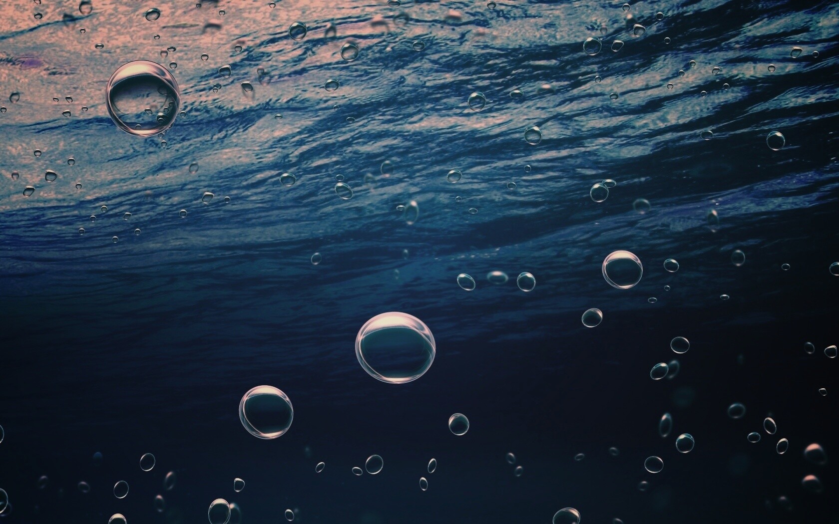 Пузыри под водой обои
