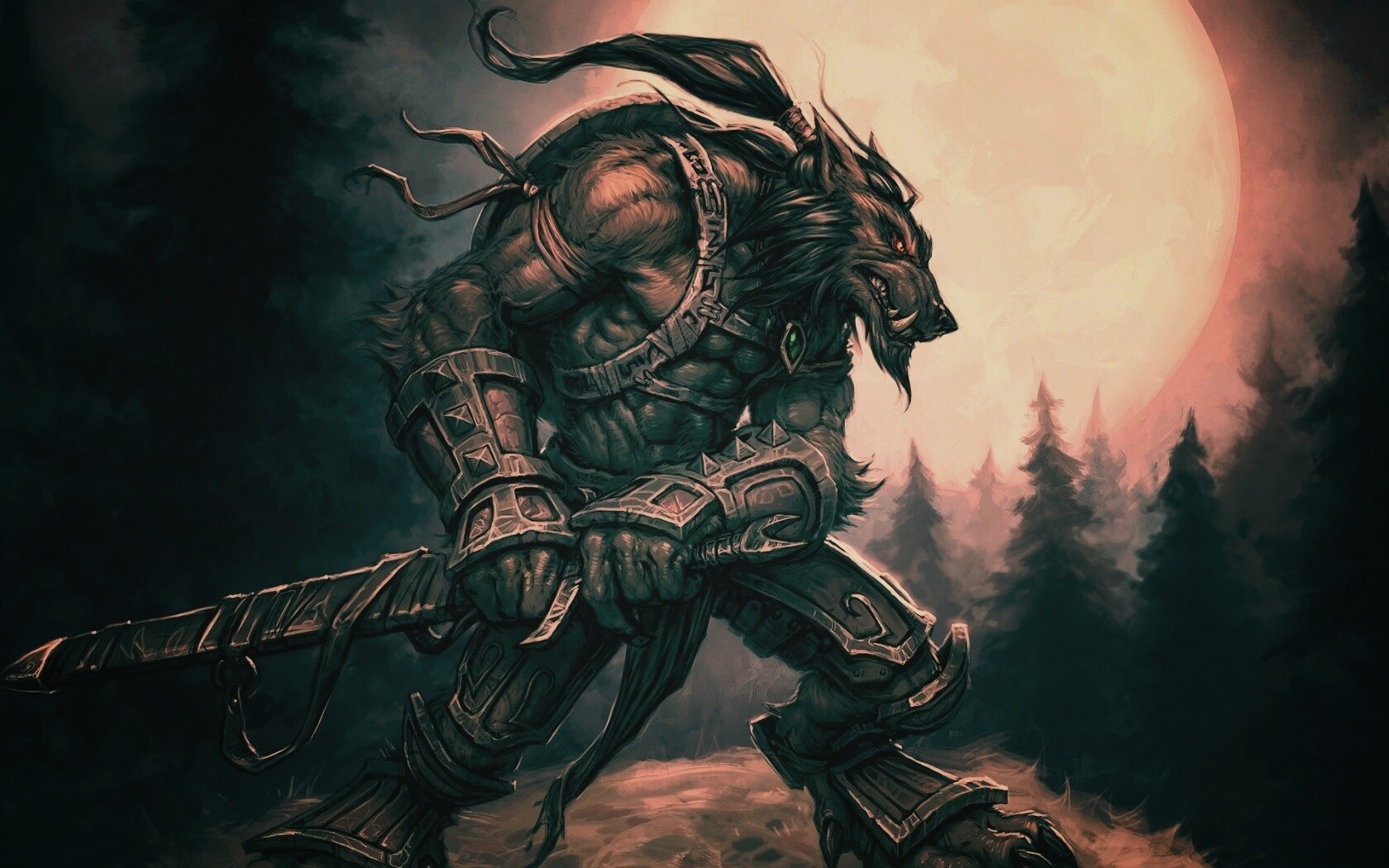 Волк оборотень обои