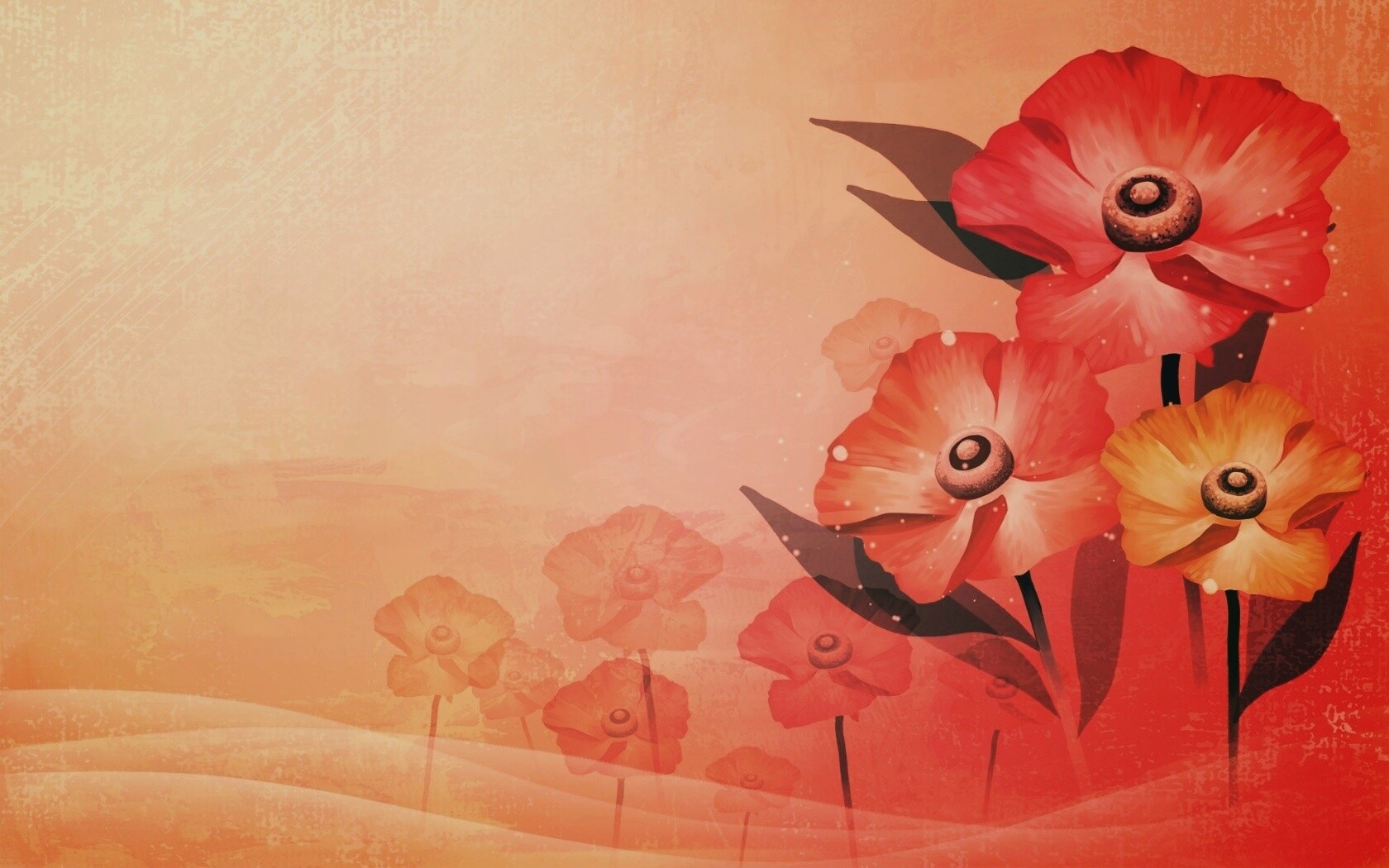 Цветочный арт обои