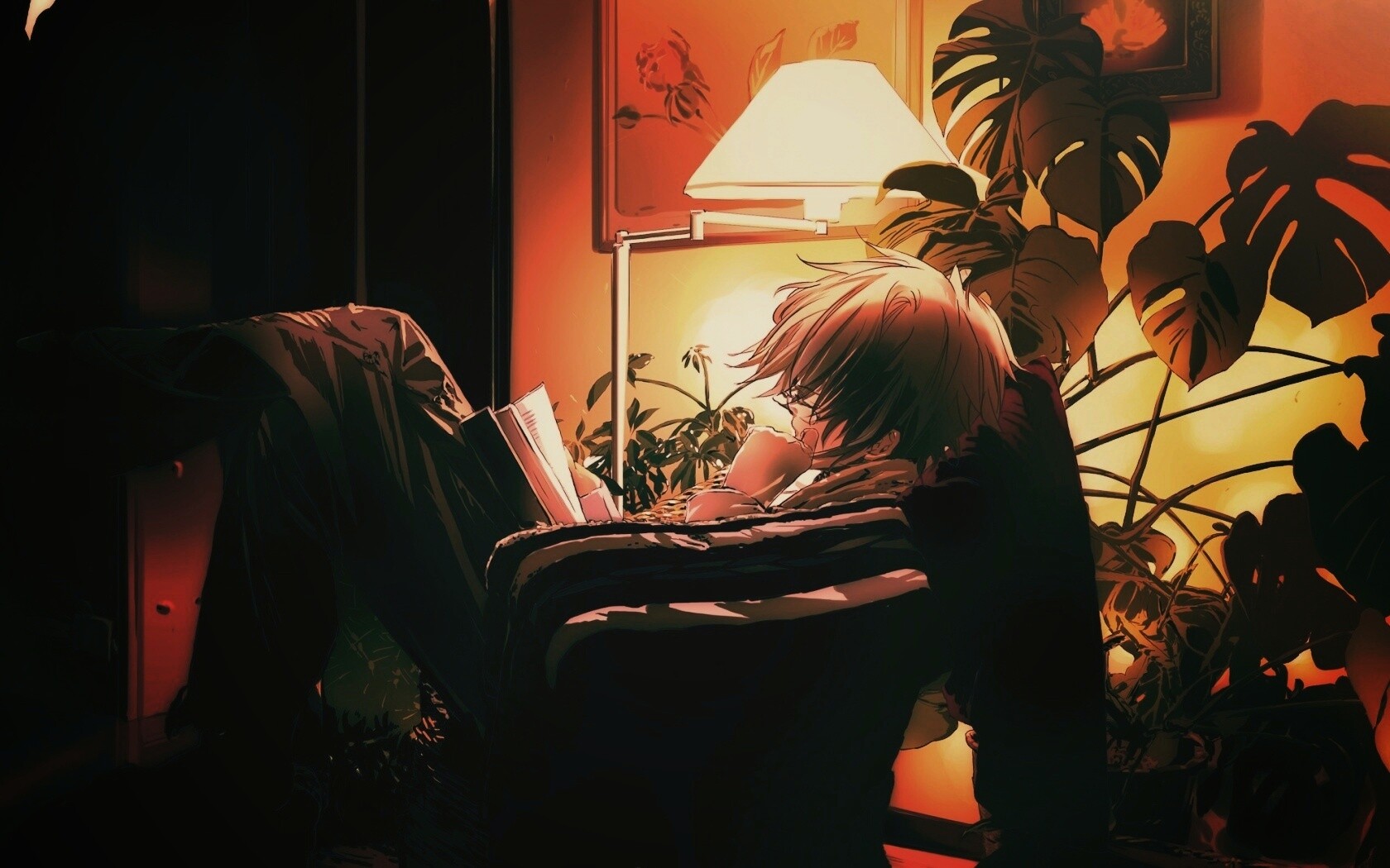 Парень с книжкой обои