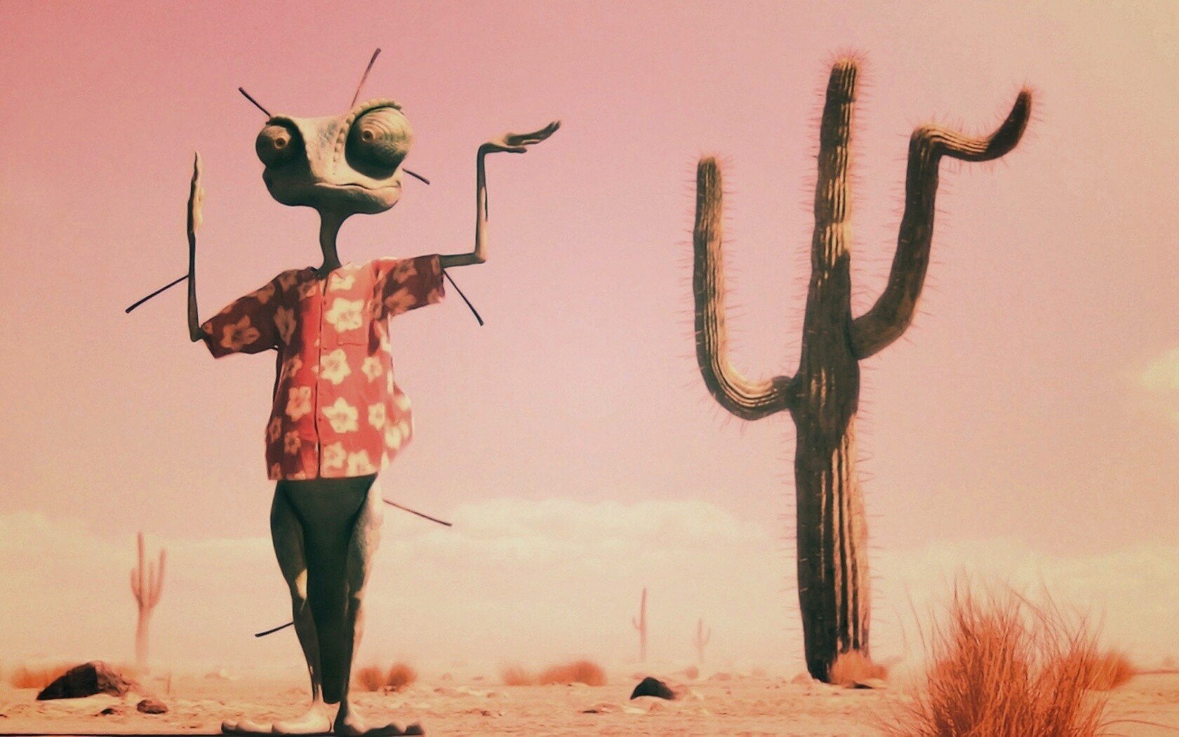 Ранго и кактус обои