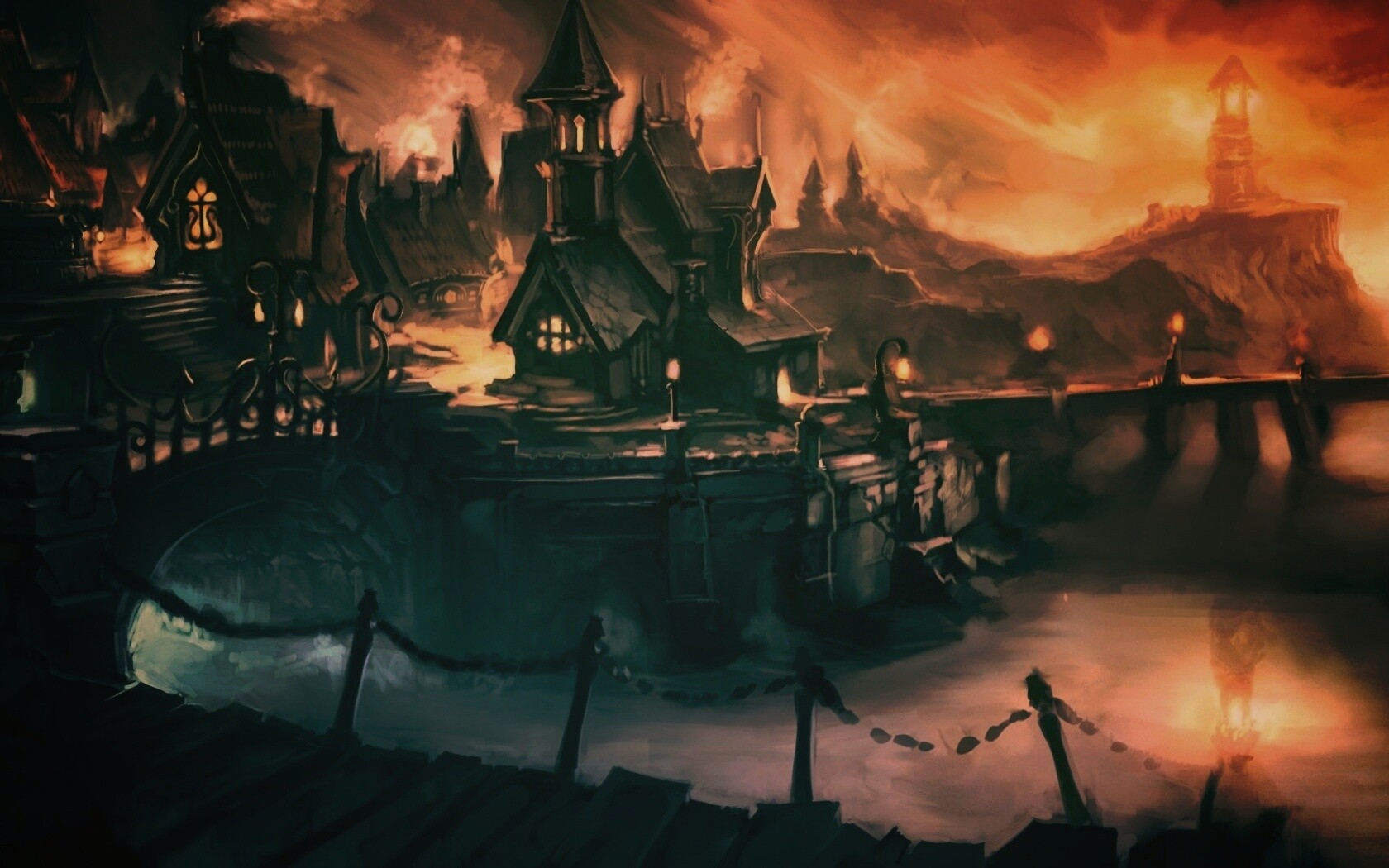 Волшебная деревня обои