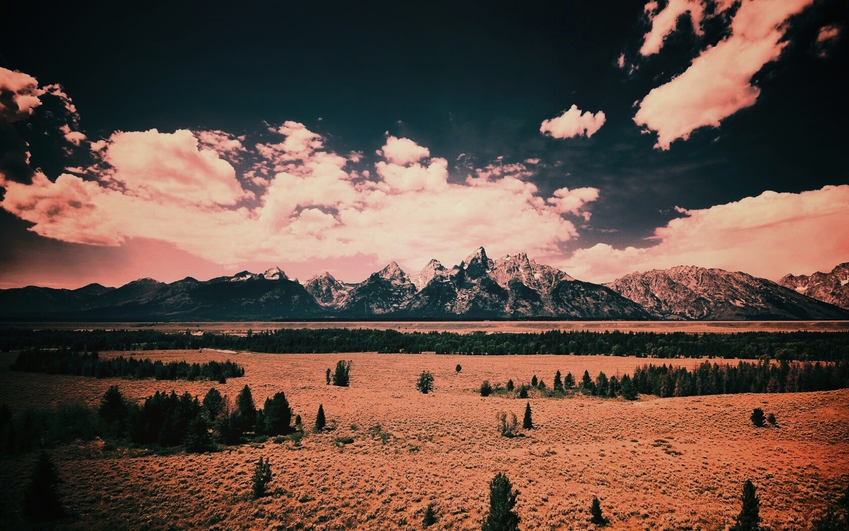 Степь и горы обои