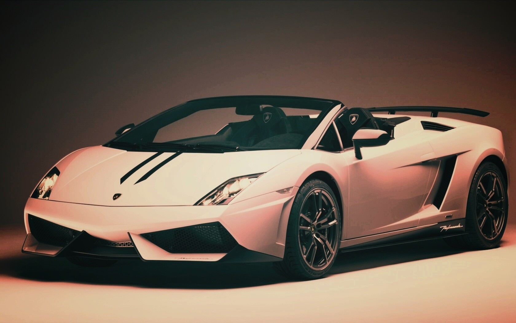 Белый Ламборджини Галлардо обои