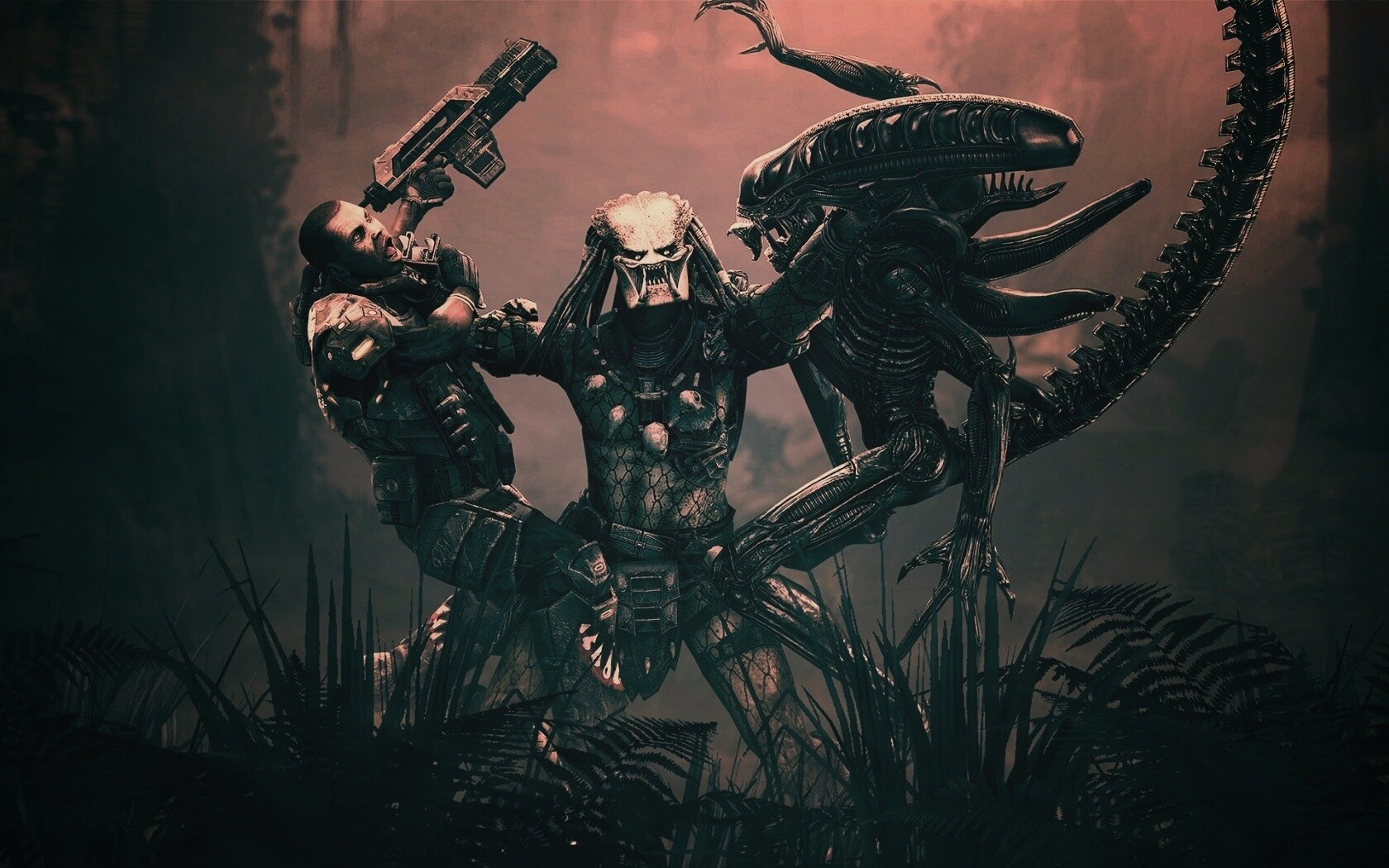 Чужой против Хищника обои