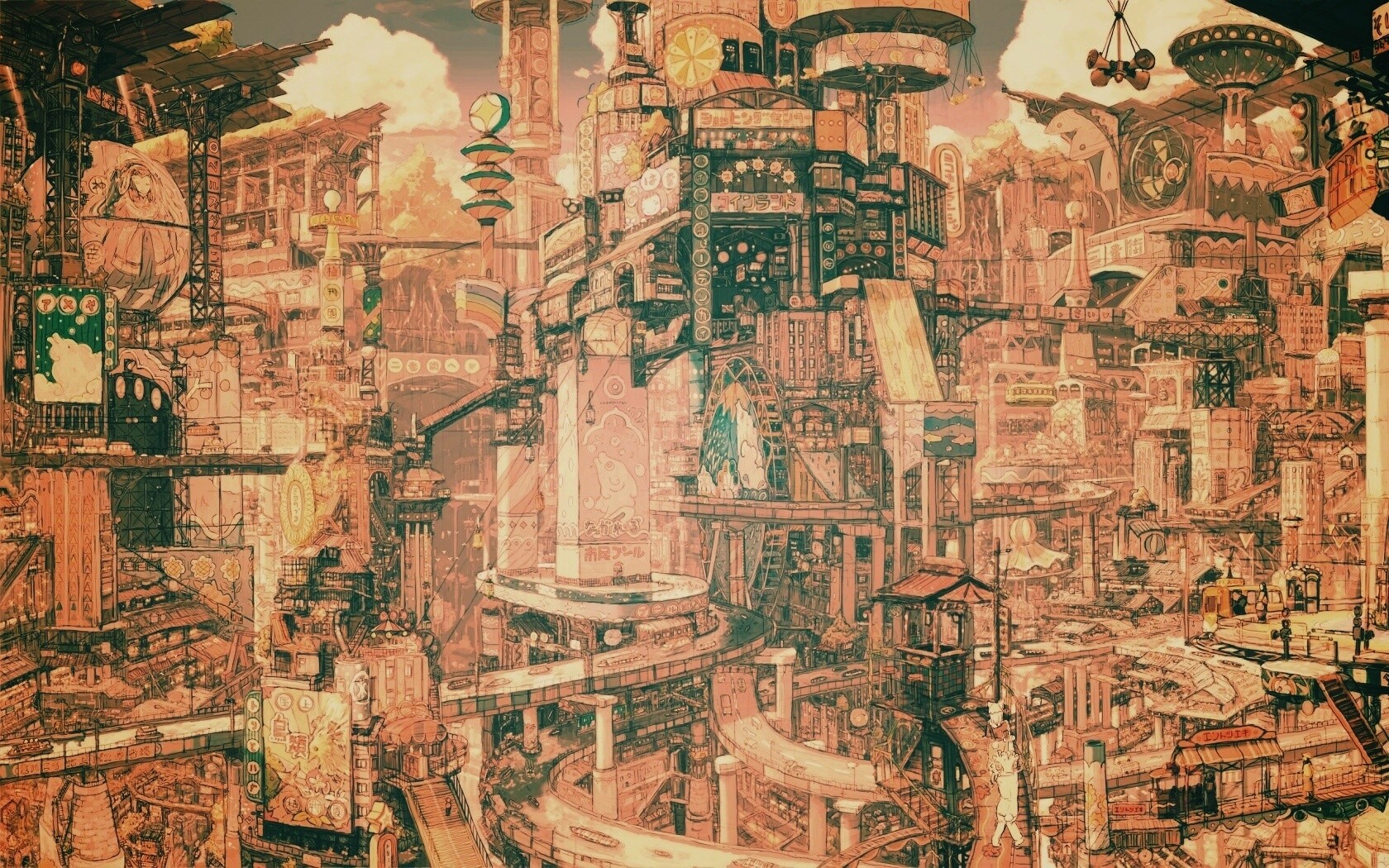 Город будущего обои