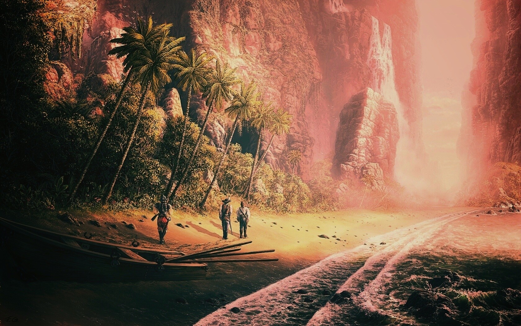 Люди на необитаемом острове обои