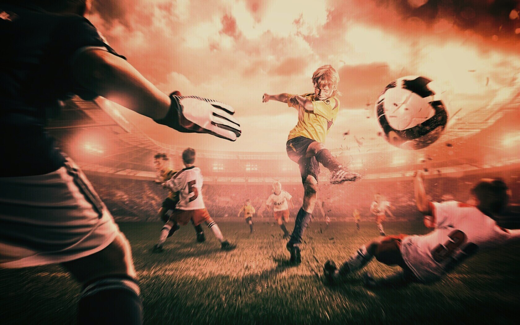 Игра в футбол обои