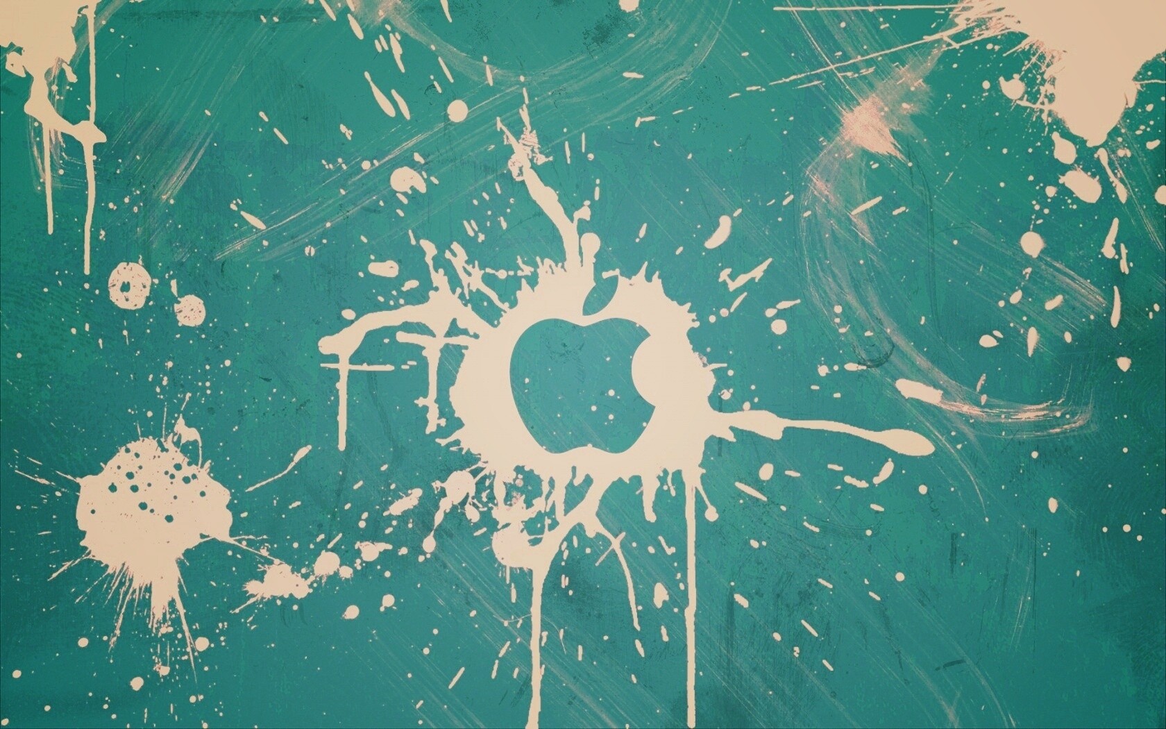 Яблоко в краске обои