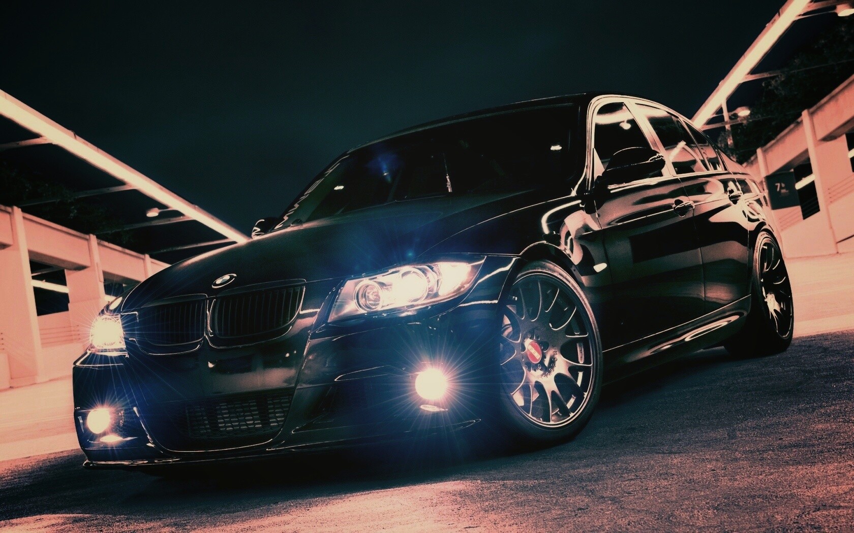 Чёрный БМВ обои