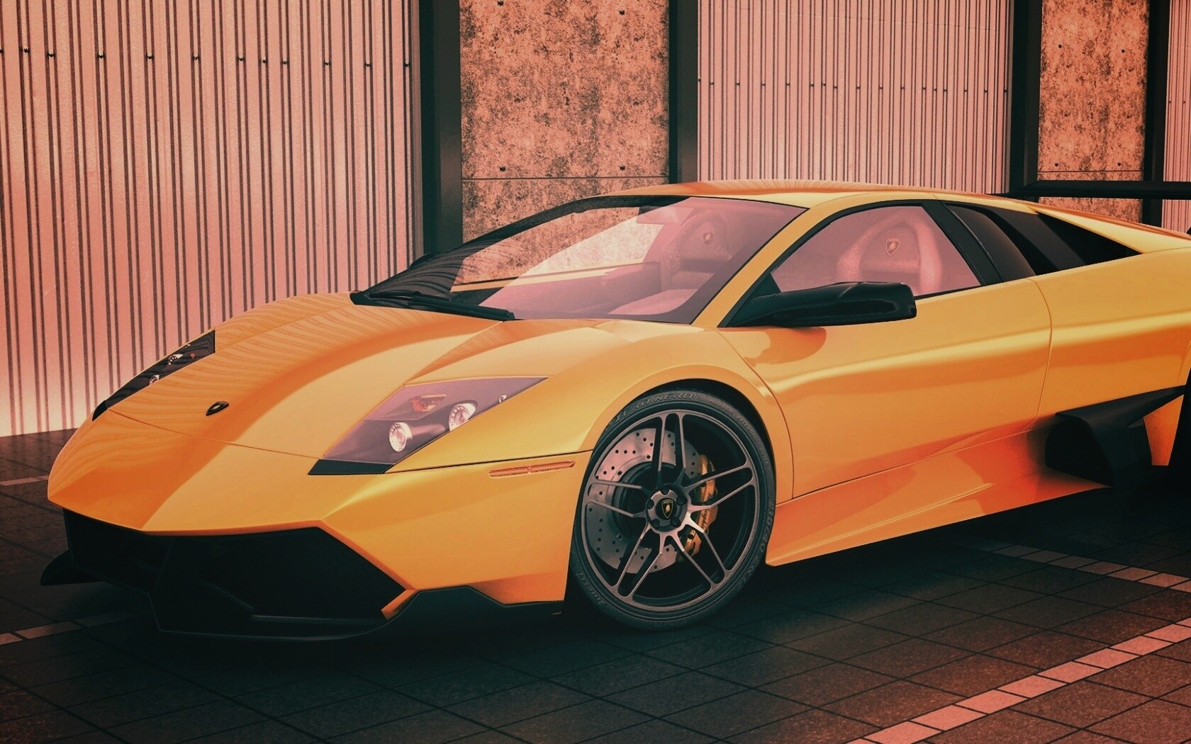 Жёлтый Ламборджини обои