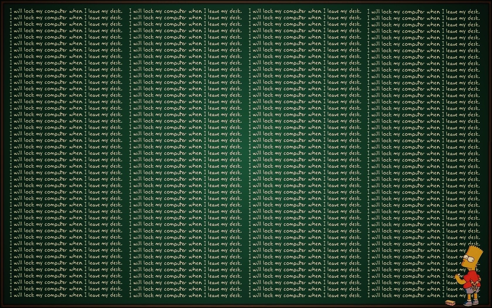 Наказанный барт сипсон обои