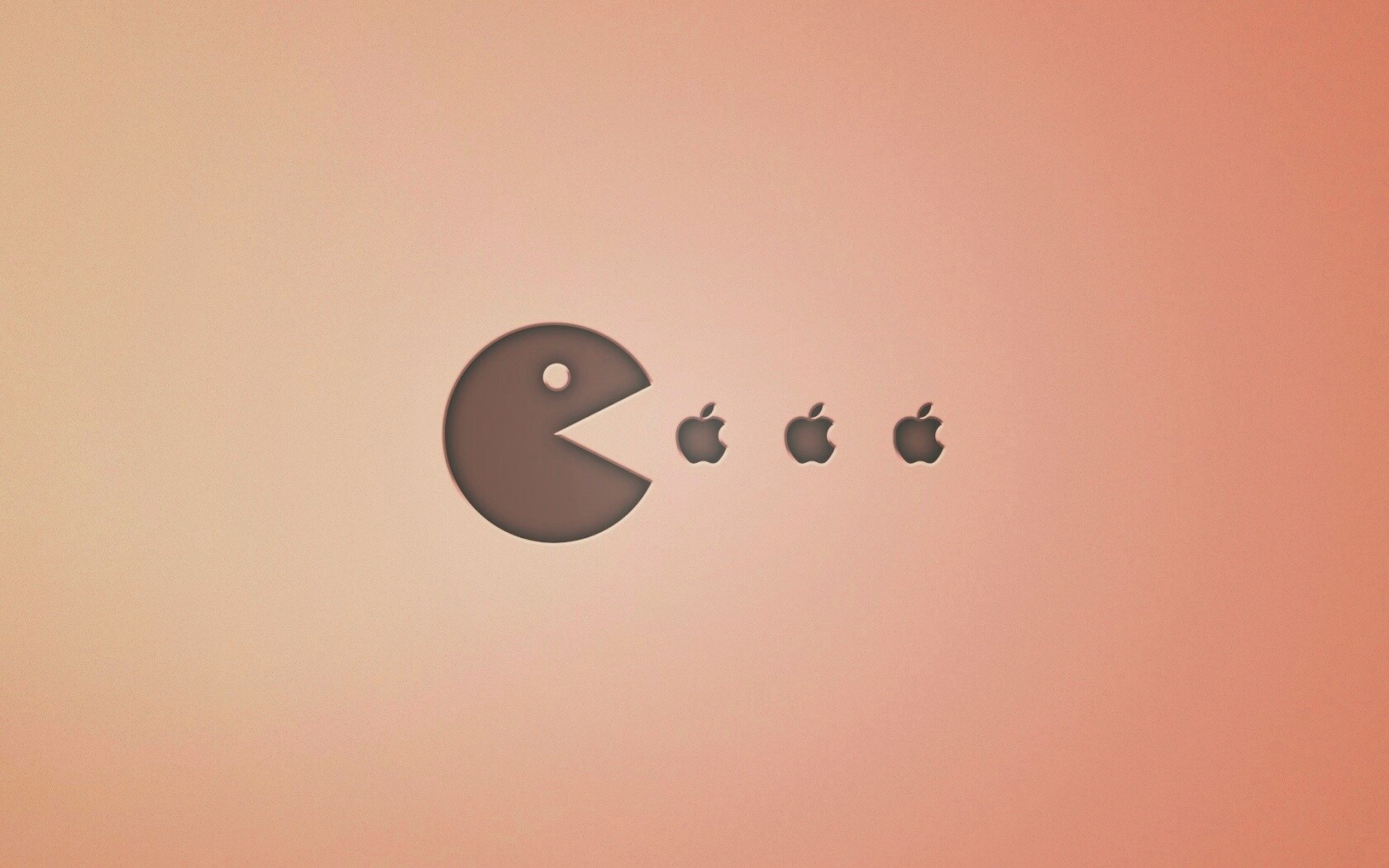 Пэкмен против Apple обои